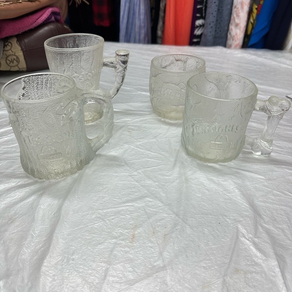 McDonald's Other - Vintage McDonalds "FLINSTONES" Clear Glass Coffee Mugs 1993 Set of 4